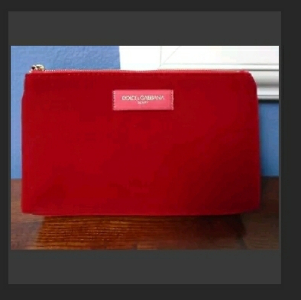 Burgundy-Red Dolce Gabbana makeup bag